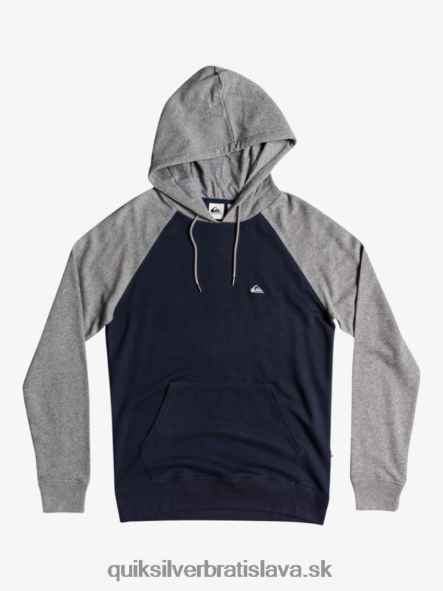 nevyhnutná mikina s kapucňou na zips Quiksilver muži B80HXR1514 svetlosivý vres/čierna