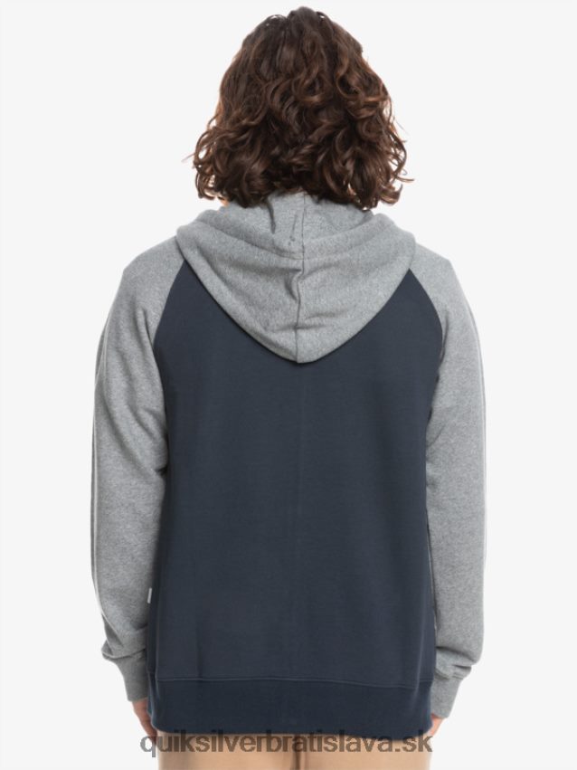 nevyhnutná mikina s kapucňou na zips Quiksilver muži B80HXR1514 svetlosivý vres/čierna