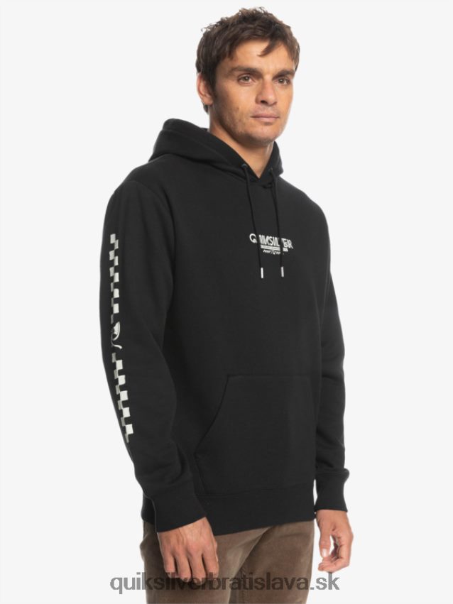 omni check mikina s kapucňou Quiksilver muži B80HXR1486 čierna