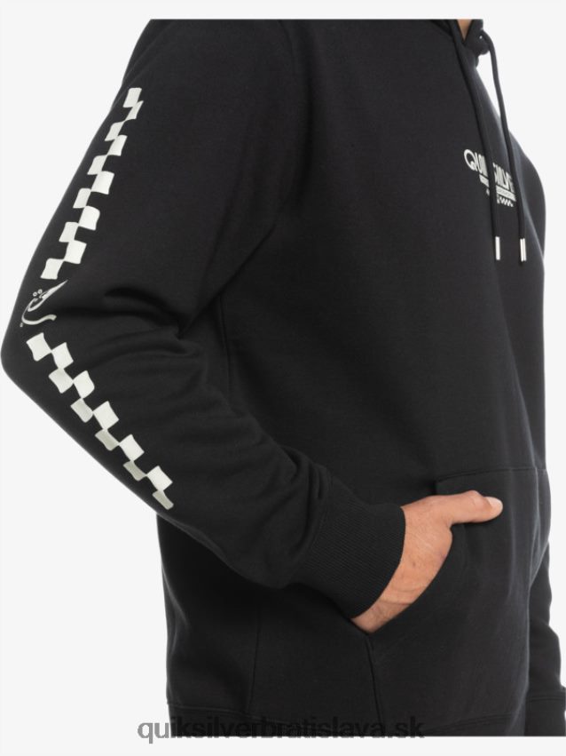 omni check mikina s kapucňou Quiksilver muži B80HXR1486 čierna