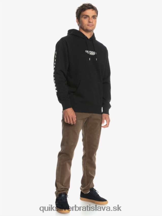 omni check mikina s kapucňou Quiksilver muži B80HXR1486 čierna