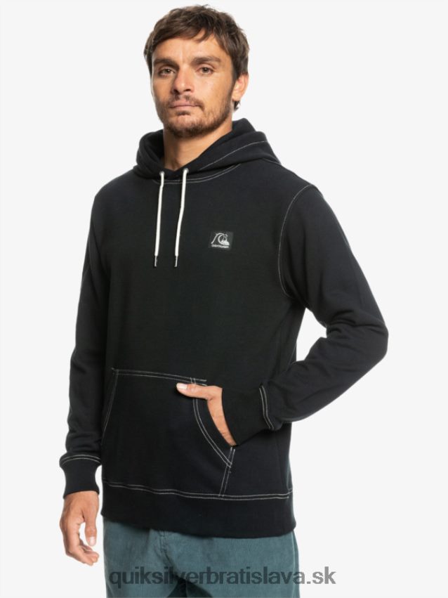 originálna mikina s kapucňou Quiksilver muži B80HXR1033 čierna