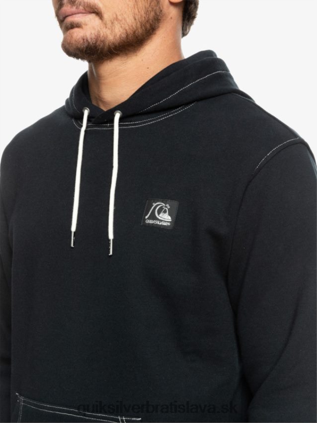 originálna mikina s kapucňou Quiksilver muži B80HXR1033 čierna