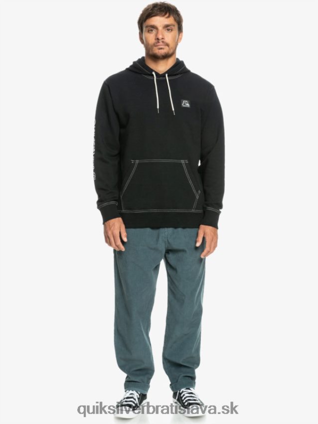 originálna mikina s kapucňou Quiksilver muži B80HXR1033 čierna