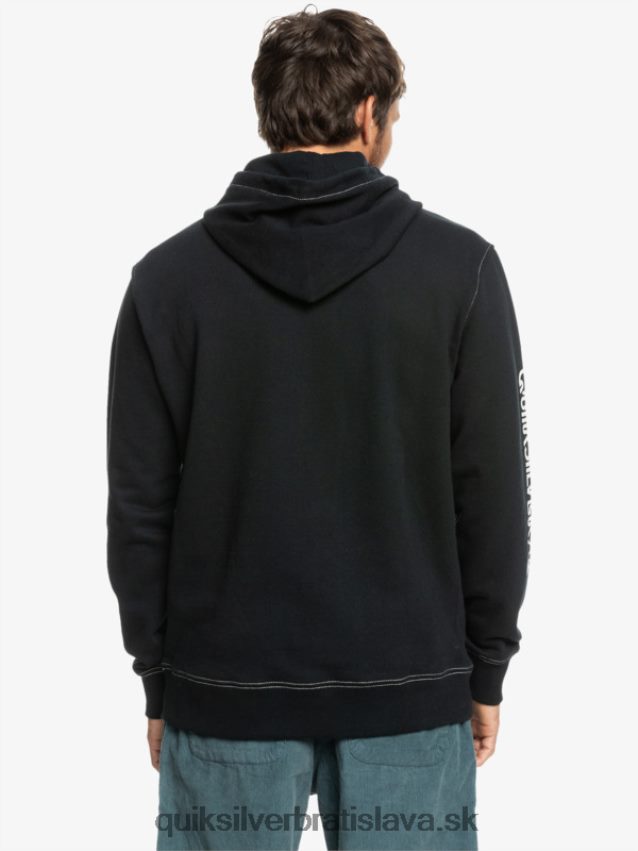 originálna mikina s kapucňou Quiksilver muži B80HXR1033 čierna