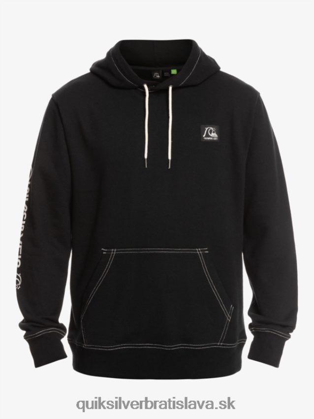originálna mikina s kapucňou Quiksilver muži B80HXR1033 čierna