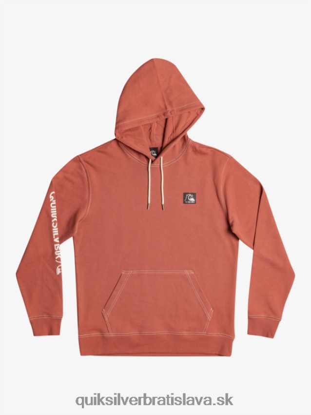originálna mikina s kapucňou Quiksilver muži B80HXR1034 marsala