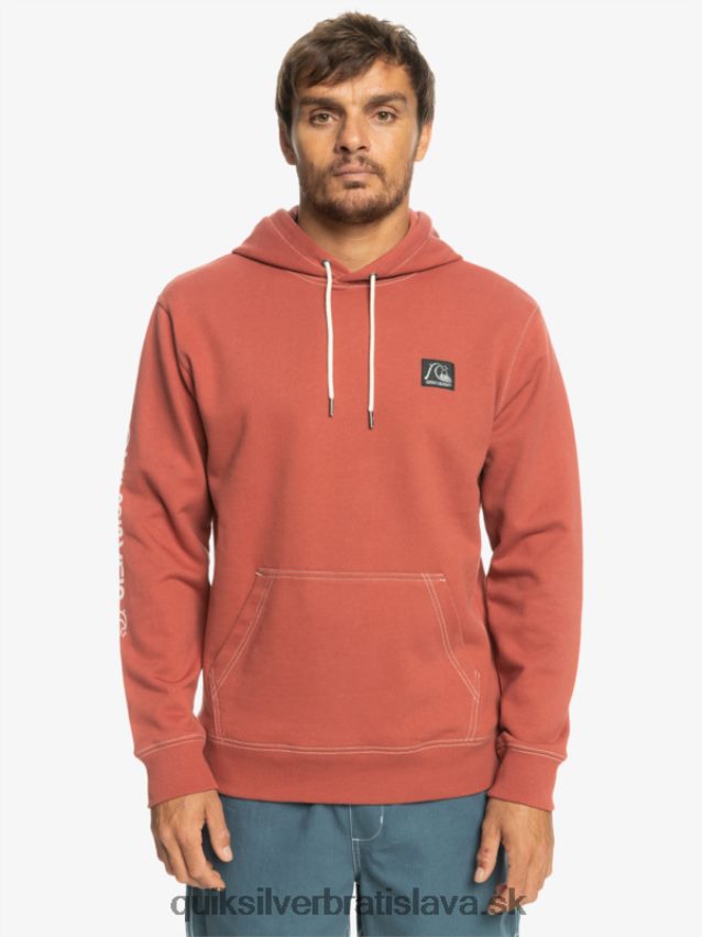 originálna mikina s kapucňou Quiksilver muži B80HXR1034 marsala