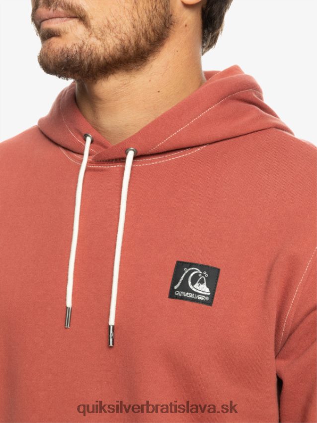 originálna mikina s kapucňou Quiksilver muži B80HXR1034 marsala