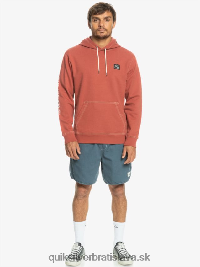 originálna mikina s kapucňou Quiksilver muži B80HXR1034 marsala