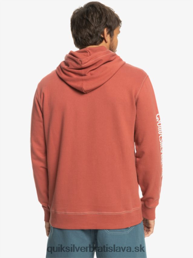 originálna mikina s kapucňou Quiksilver muži B80HXR1034 marsala