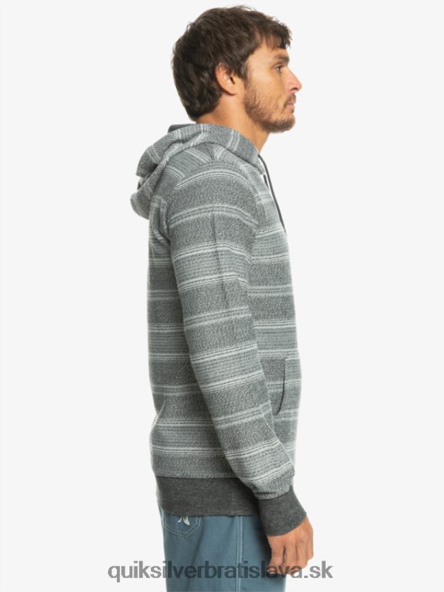 skvelá otway mikina s kapucňou Quiksilver muži B80HXR580 čierny otway pruh