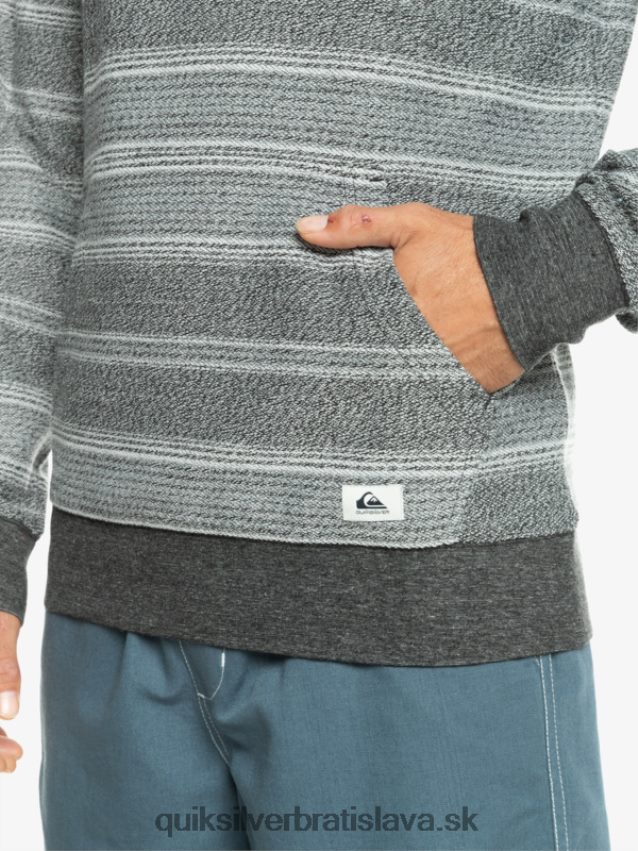 skvelá otway mikina s kapucňou Quiksilver muži B80HXR580 čierny otway pruh