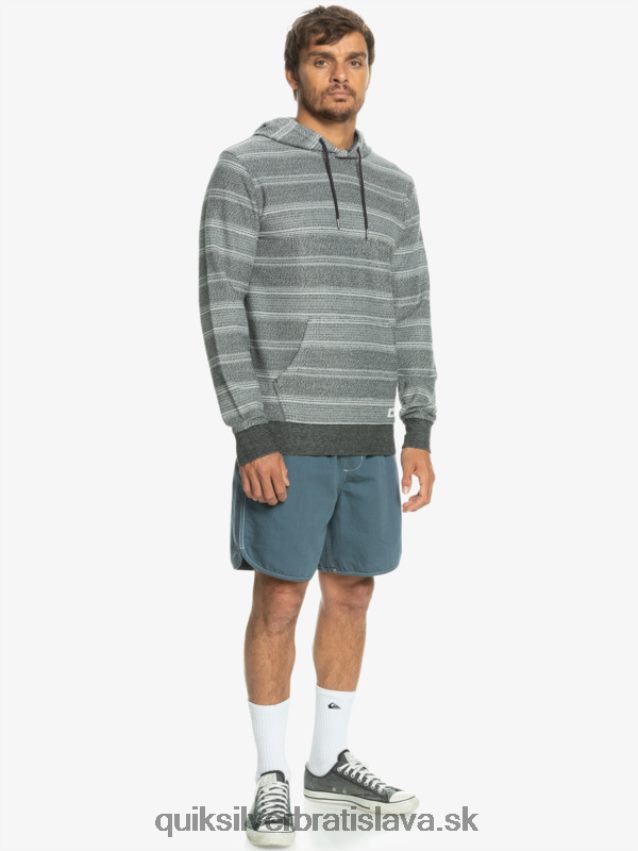 skvelá otway mikina s kapucňou Quiksilver muži B80HXR580 čierny otway pruh