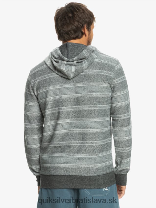 skvelá otway mikina s kapucňou Quiksilver muži B80HXR580 čierny otway pruh