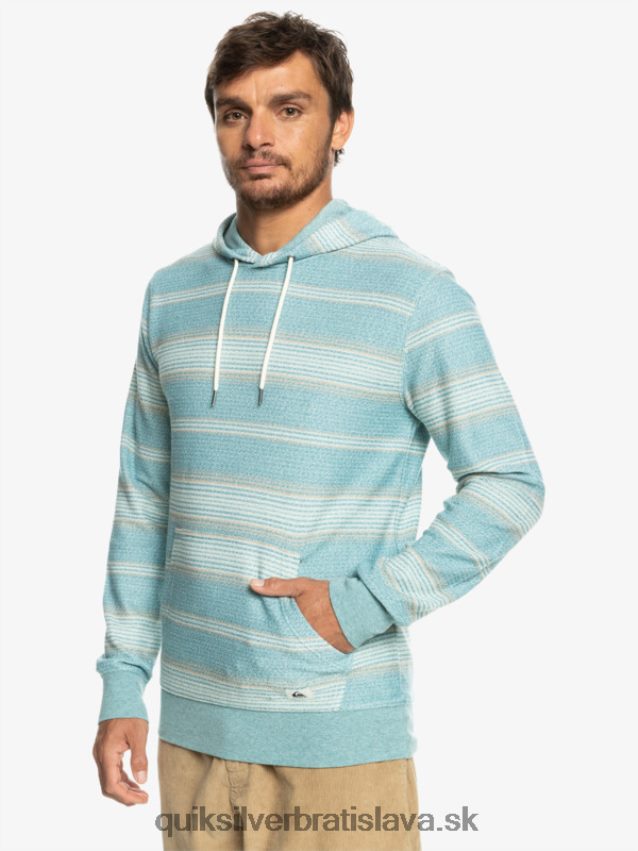 skvelá otway mikina s kapucňou Quiksilver muži B80HXR581 Brittany blue otway prúžok