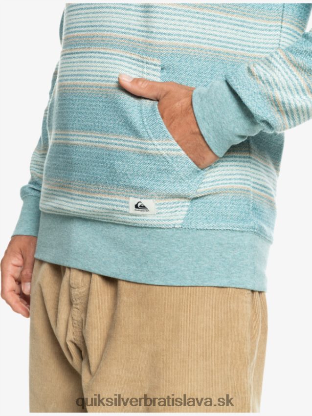 skvelá otway mikina s kapucňou Quiksilver muži B80HXR581 Brittany blue otway prúžok