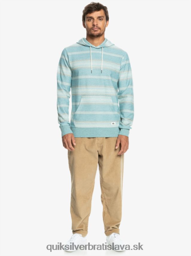 skvelá otway mikina s kapucňou Quiksilver muži B80HXR581 Brittany blue otway prúžok