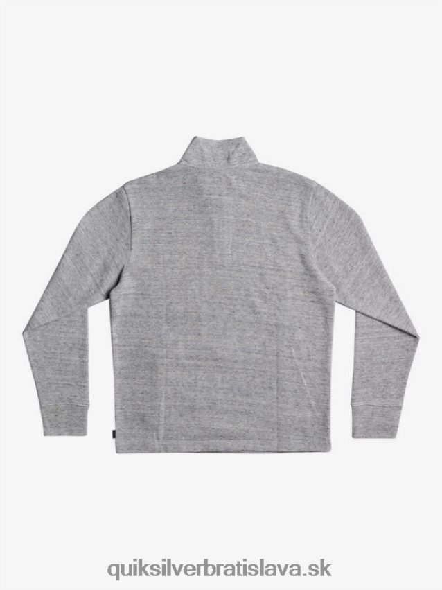 vodácka mikina so zapínaním na zips Quiksilver muži B80HXR1800 svetlosivý vres