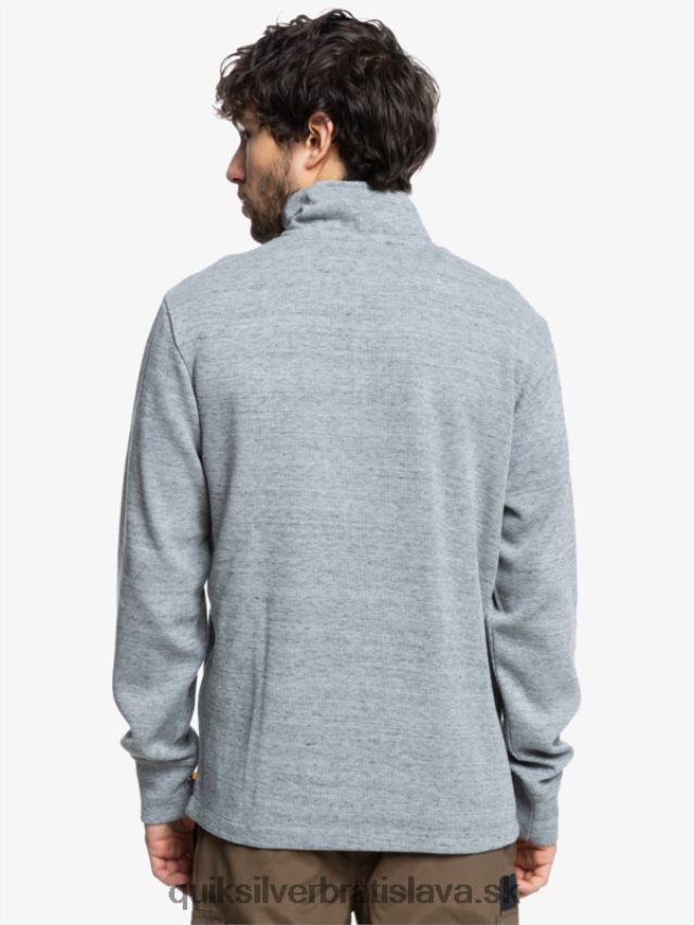 vodácka mikina so zapínaním na zips Quiksilver muži B80HXR1800 svetlosivý vres