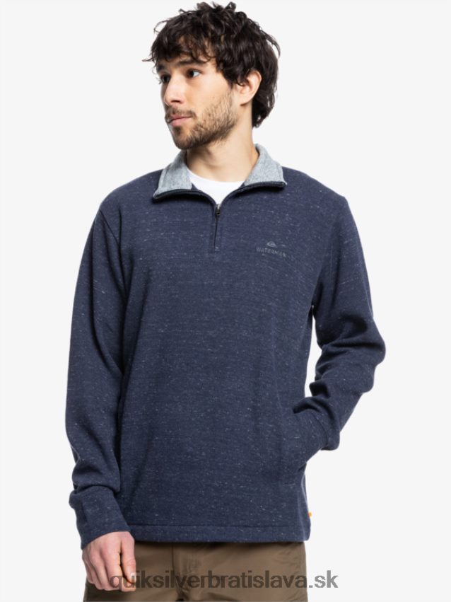 vodácka mikina so zapínaním na zips Quiksilver muži B80HXR1801 námornícke sako vres