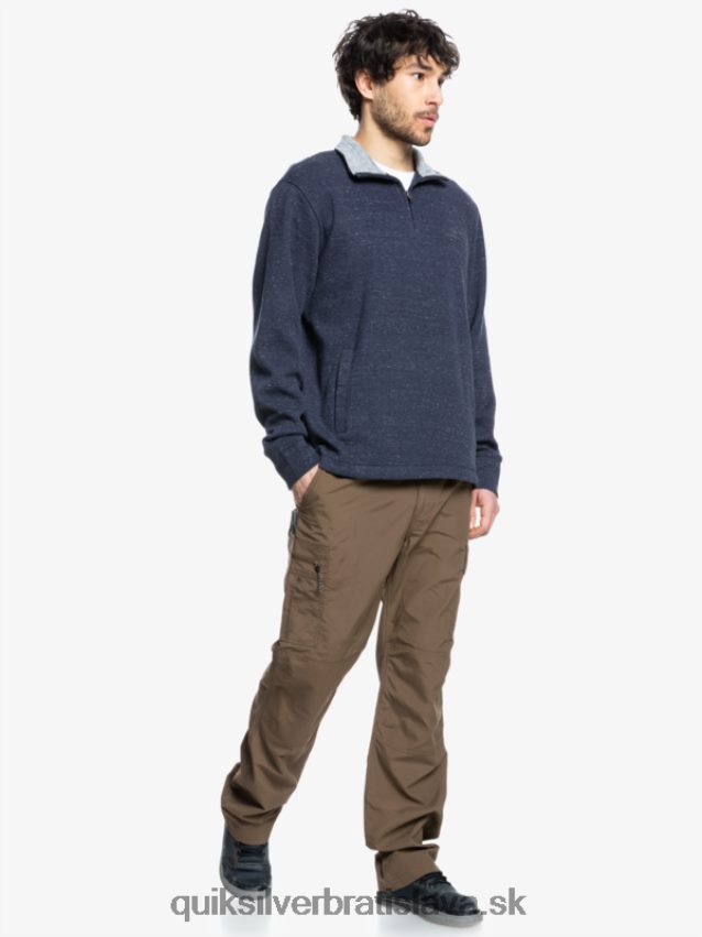vodácka mikina so zapínaním na zips Quiksilver muži B80HXR1801 námornícke sako vres