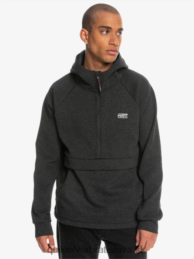 vyzliecť mikinu s kapucňou do polovice zipsu Quiksilver muži B80HXR1370 fantómový vres