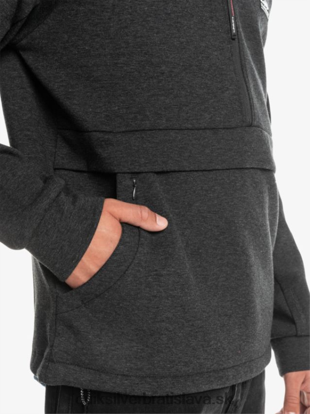vyzliecť mikinu s kapucňou do polovice zipsu Quiksilver muži B80HXR1370 fantómový vres
