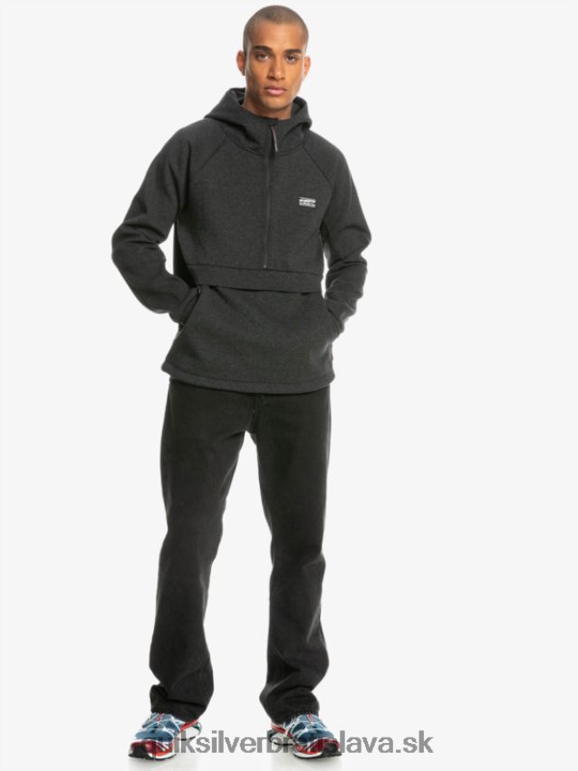 vyzliecť mikinu s kapucňou do polovice zipsu Quiksilver muži B80HXR1370 fantómový vres