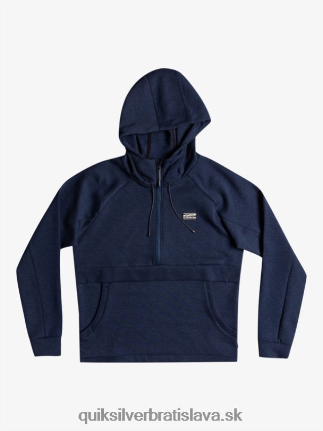 vyzliecť mikinu s kapucňou do polovice zipsu Quiksilver muži B80HXR1371 insígnie modrý vres