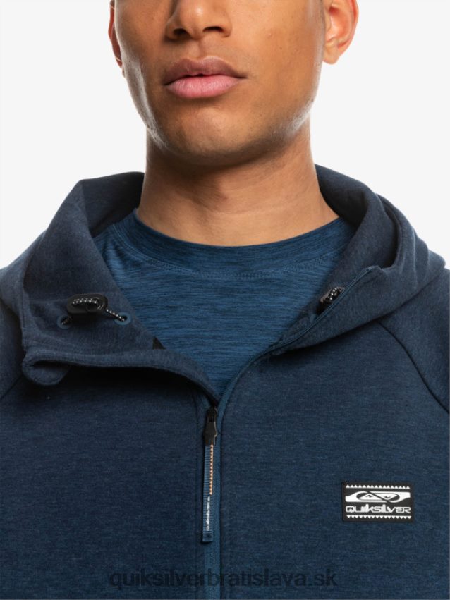 vyzliecť mikinu s kapucňou do polovice zipsu Quiksilver muži B80HXR1371 insígnie modrý vres