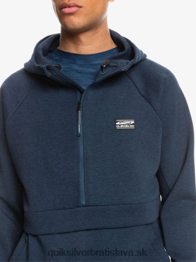 vyzliecť mikinu s kapucňou do polovice zipsu Quiksilver muži B80HXR1371 insígnie modrý vres