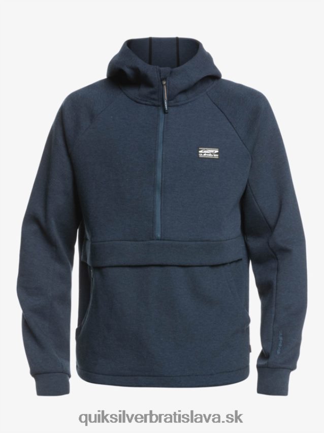 vyzliecť mikinu s kapucňou do polovice zipsu Quiksilver muži B80HXR1371 insígnie modrý vres