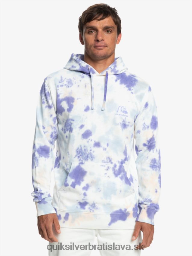 zakalená mikina s kapucňou Quiksilver muži B80HXR1502 broskyňový bič zakalený kravatový farbivo