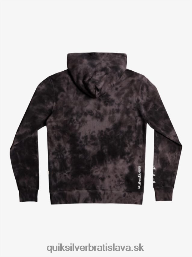 zakalená mikina s kapucňou Quiksilver muži B80HXR1503 čierna zakalená farba na kravatu