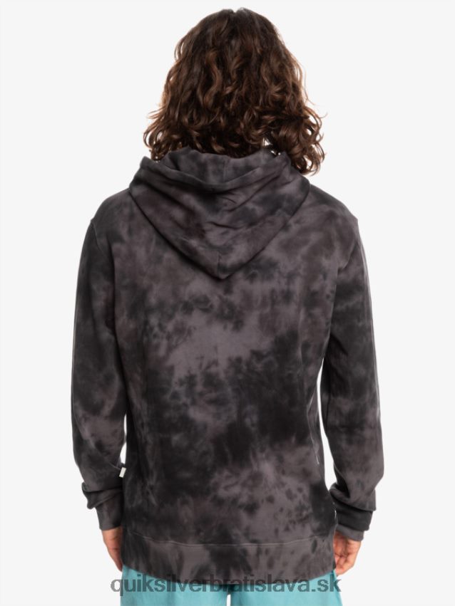 zakalená mikina s kapucňou Quiksilver muži B80HXR1503 čierna zakalená farba na kravatu