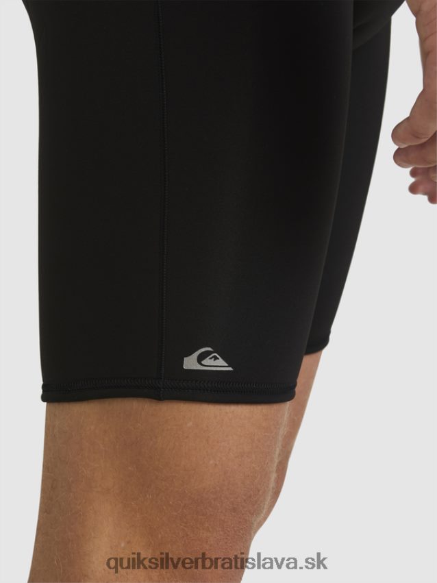 2/2 mm kombinéza so zipsom na každodenné cvičenie s krátkym rukávom Quiksilver muži B80HXR1432 čierna