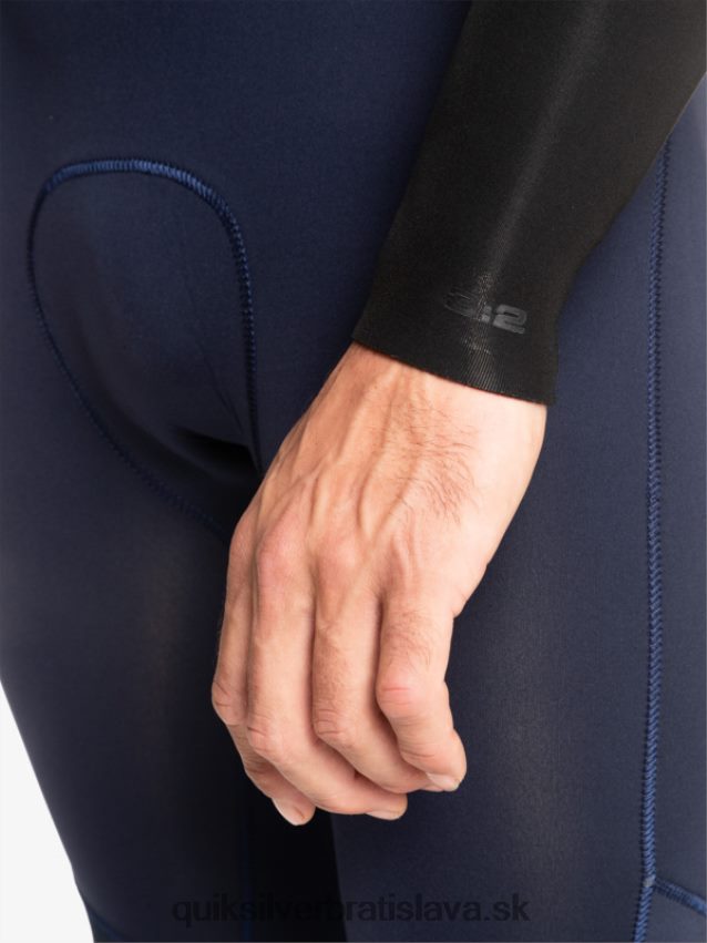 3/2 každodenný neoprénový oblek na zips na hrudi Quiksilver muži B80HXR1278 tmavá námornícka/čierna