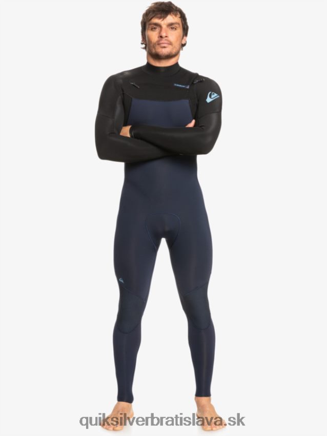 3/2 každodenný neoprénový oblek na zips na hrudi Quiksilver muži B80HXR1278 tmavá námornícka/čierna