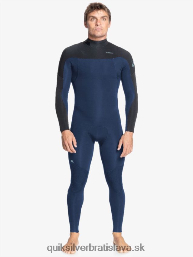 Neoprén so zapínaním na zips na 4/3 každodenného dňa Quiksilver muži B80HXR1175 tmavá námornícka/čierna