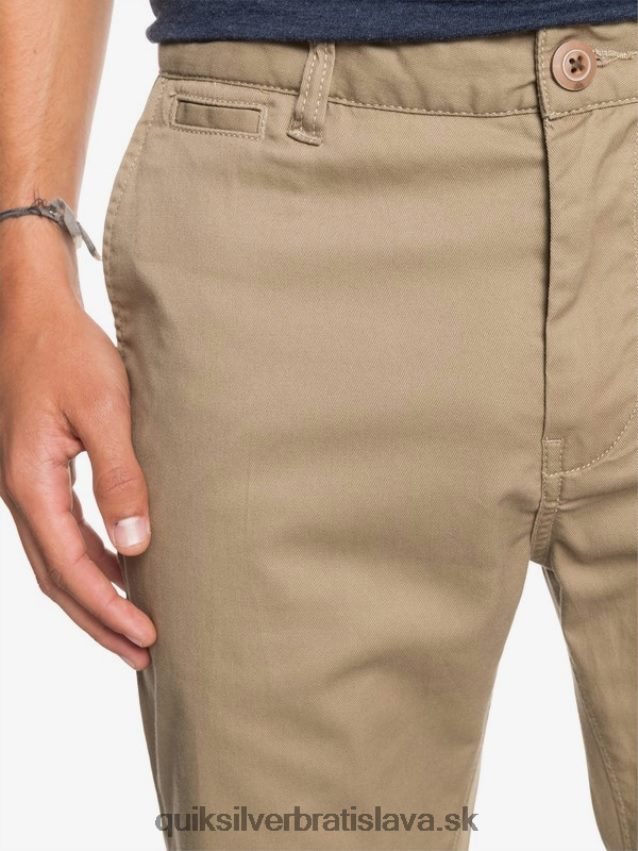 každodenné chino vreckové nohavice Quiksilver muži B80HXR1159 brestový