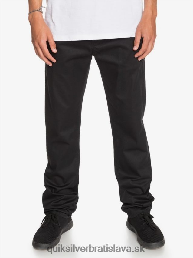každodenné chino vreckové nohavice Quiksilver muži B80HXR1160 čierna