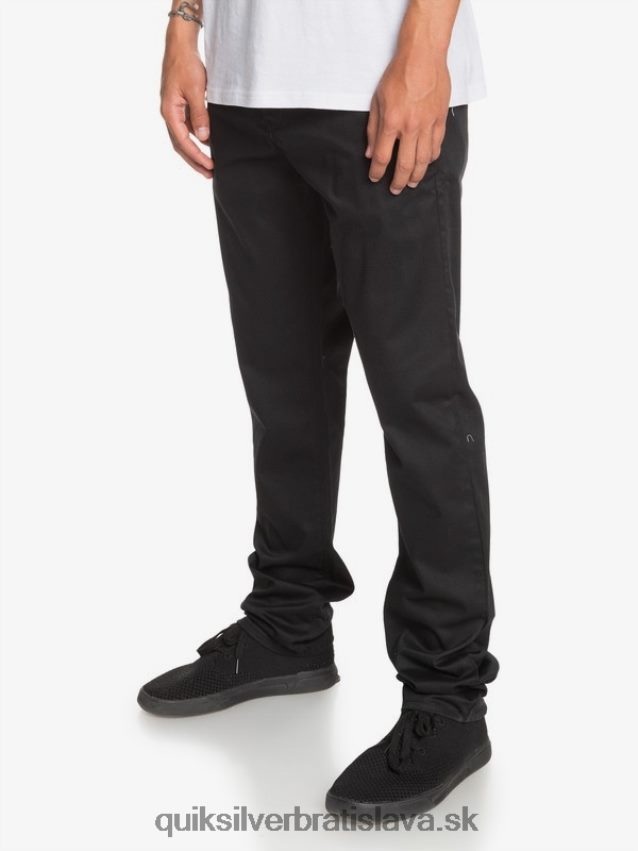každodenné chino vreckové nohavice Quiksilver muži B80HXR1160 čierna