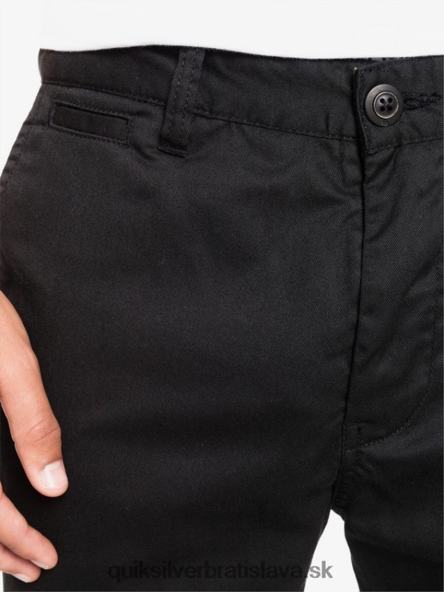 každodenné chino vreckové nohavice Quiksilver muži B80HXR1160 čierna