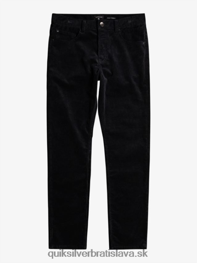 manšestrové nohavice kracker cordur Quiksilver muži B80HXR1546 čierna
