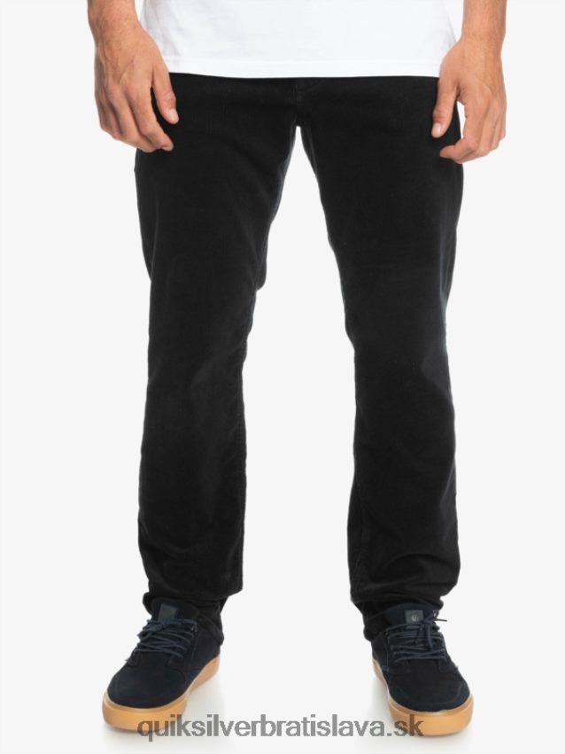 manšestrové nohavice kracker cordur Quiksilver muži B80HXR1546 čierna