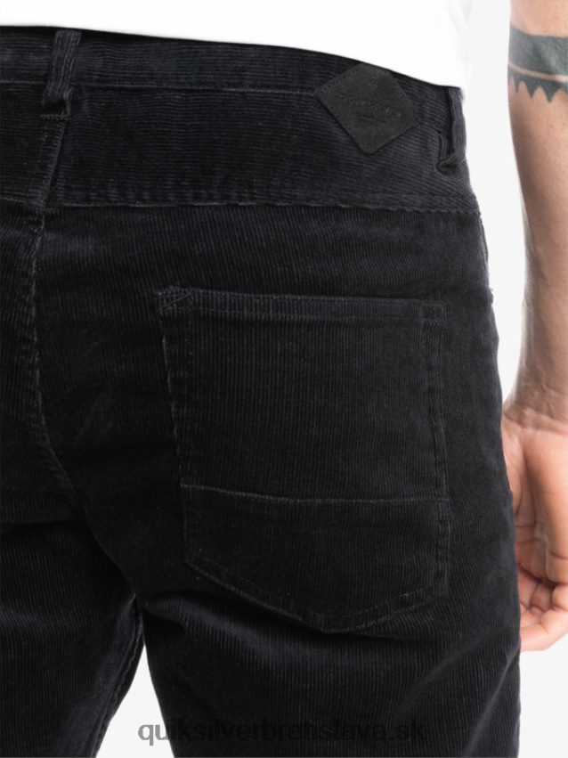 manšestrové nohavice kracker cordur Quiksilver muži B80HXR1546 čierna