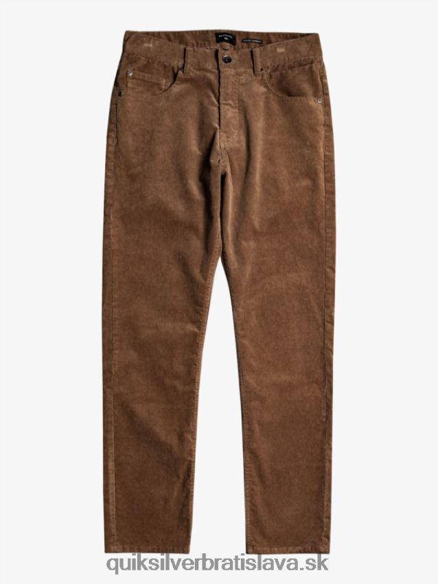 manšestrové nohavice kracker cordur Quiksilver muži B80HXR1547 čokoládový kúsok