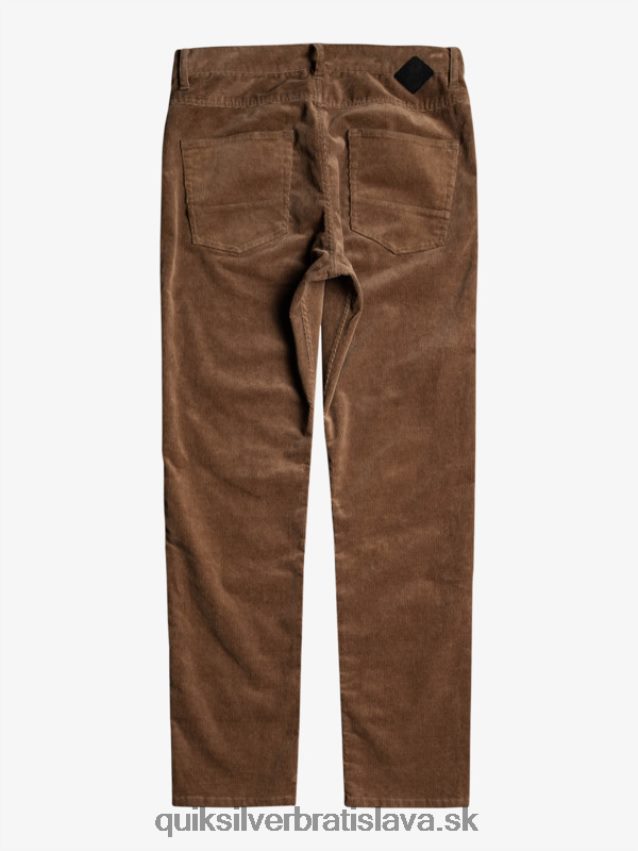 manšestrové nohavice kracker cordur Quiksilver muži B80HXR1547 čokoládový kúsok