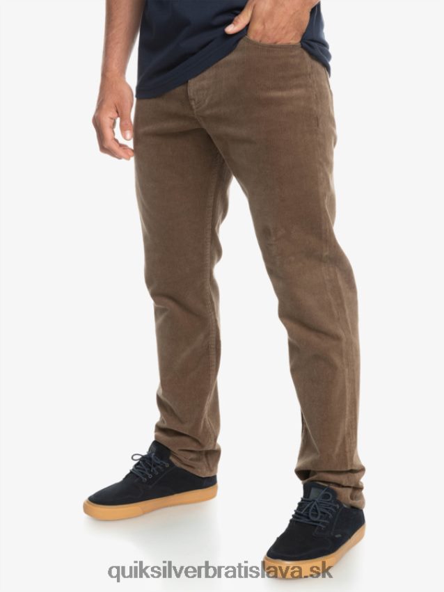 manšestrové nohavice kracker cordur Quiksilver muži B80HXR1547 čokoládový kúsok